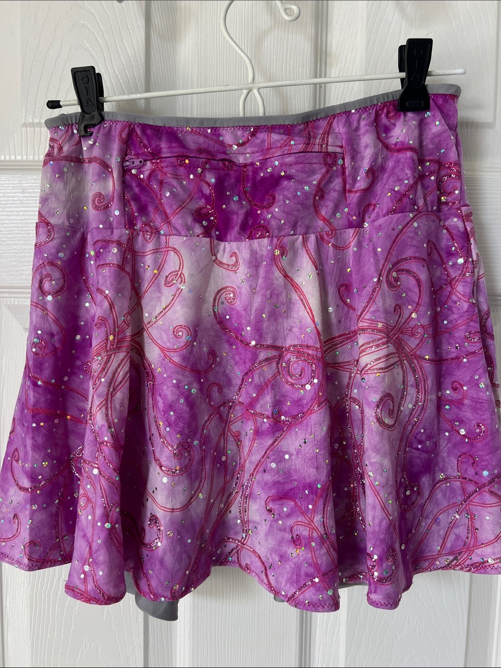 Sparkle Purple Swirl Running Skirt, Size M